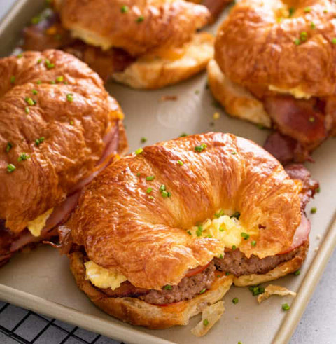 Mom's Croissant Breakfast Sandwiches