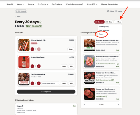 How do I pause my subscription?