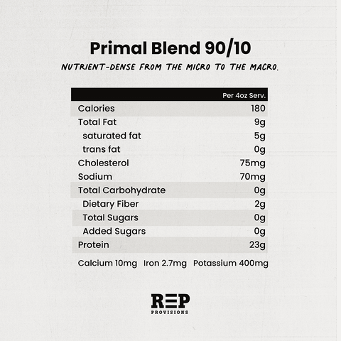 Grass-fed Beef Primal Blend 90/10