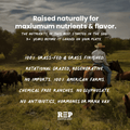 Man on horseback in a field with cows, promoting grass-fed beef, and featuring REP Provisions branding.