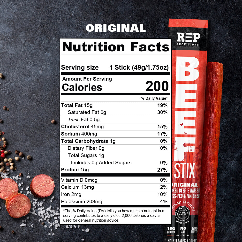 beef jerky sticks nutrition