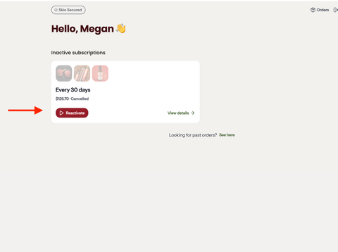 How do I reactivate an old subscription?